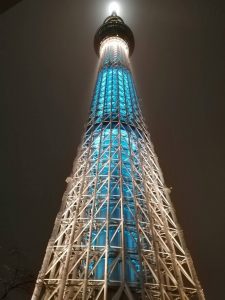 Tokyo Sky Tree di malam hari